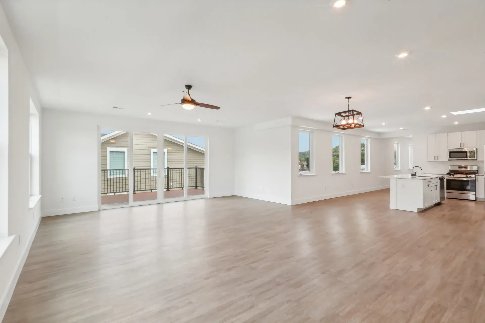 Boulevard Flats living and kitchen